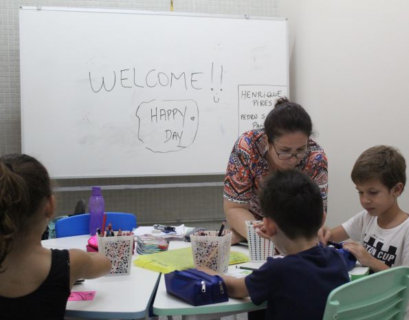 Aula no Centro de Idiomas