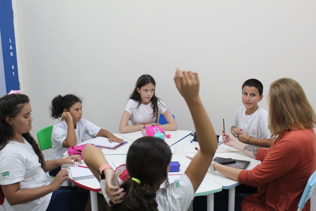 Aula no Centro de Idiomas