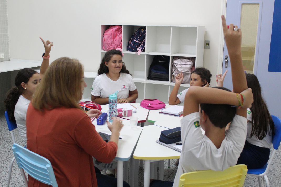 Aula no Centro de Idiomas